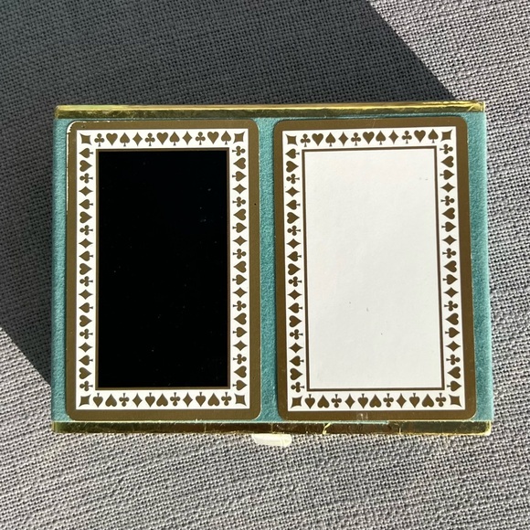 New Tiffany & Co. Vintage Playing Cards Black and White w/Gold Detail New in Box - Picture 6 of 6